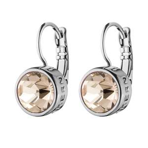 Louise Shiny Silver French Hook Earrings - Sand