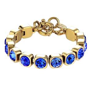 Conian Gold Tennis Bracelet - Sapphire Blue