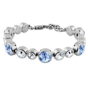 Bracelets: Calice Shiny Silver Bracelet - Light Sappire