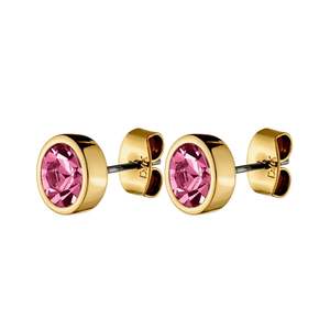 Studs: Nobles Gold Stud Earrings - Rose