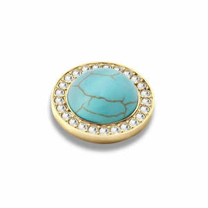 Toppers: Focus Gold Interchangeable Ring Topper - Turquoise