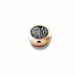 Strength Rose Gold Interchangeable Ring Topper - Grey