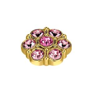 Rings: Salma Gold Interchangeable Ring Topper - Rose