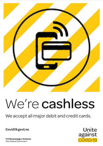 We're cashless Dzine Signs
