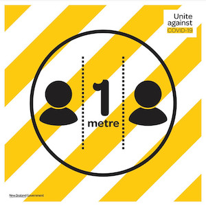 1m Safe Distancing Dzine Signs