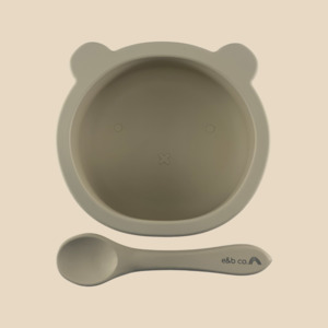 Baby Feeding: Silicone Suction Bear Bowl | Sand
