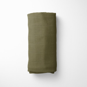 Muslin Baby Wrap |  Dusty Olive Green