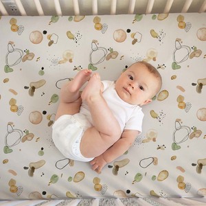 Sleep: Fitted Cot Sheet | Cotton | Abstract Baby