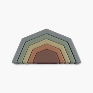 Mini Silicone Rainbow Stacker Toy