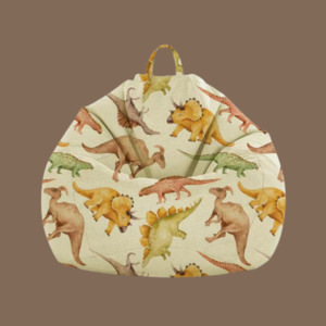 Kids Bean Bag Chairs: Kids Bean Bag Chair | Dinosaurs Cream