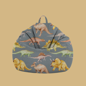 Top Selling: Kids Bean Bag Chair | Dinosaurs Blue