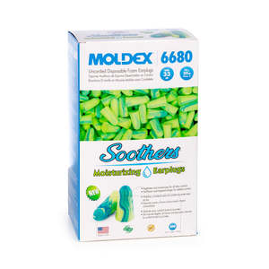 Frontpage: Box - Moldex Soothers® Moisturizing Foam Ear Plugs (SLC80 30dB | 200 Pairs Uncorded)