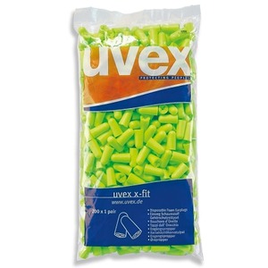 Uvex X-Fit Disposable Uncorded Earplug Dispenser Refill Bag (200 Pairs | SLC80 2&hellip;