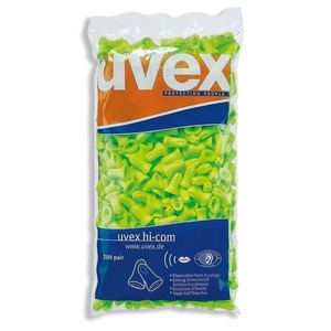 Uvex Hi-Com Disposable Uncorded Earplug Dispenser Refill Bag (200 Pairs | SLC80 &hellip;