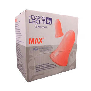 Box - Howard Leight Max Corded Ear Plugs (100 Pairs | SLC80 26dB, Class 5)
