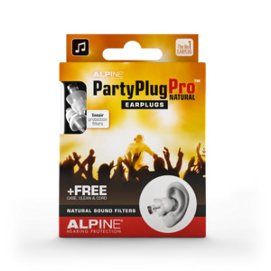 Alpine Partyplug Pro™ Natural Music Earplugs