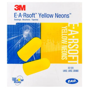 Box - 3M™ EARsoft™ Yellow Neon Large Uncorded Ear Plugs (200 Pairs | SLC80 2&hellip;