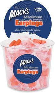 Macks: Macks Maximum Protection Foam Earplugs (NRR 33 | Tub of 100 pairs)