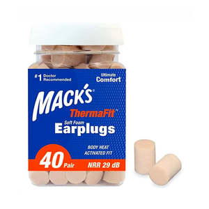 Macks Therma Fit Foam Earplugs (NRR 29 | Bottle of 40)