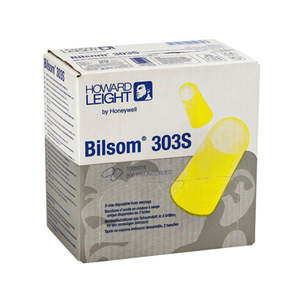 Box - Howard Leight Bilsom 303S Small Uncorded Ear Plugs (200 Pairs | SLC80 22dB, Class 4)