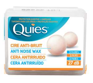 Quies: Quies Boules Moldable Wax and Cotton Ear Plugs (Pack of 3 Pairs)