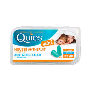Quies MINI Anti Noise Foam Earplugs (3 pairs)