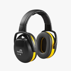 Headband Style Ear Muffs: Hellberg® Secure S2H Yellow Headband Earmuffs (SLC80 29dB, Class 5)