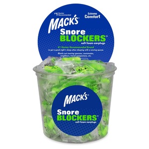Anti Snoring: Macks SnoreBlockers™ Soft Foam Ear Plugs (NRR 32 | Tub of 100 Pairs)
