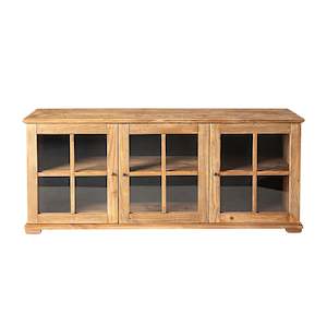 Sideboards: Kalise Reclaimed Timber 3 Glass Door Sideboard