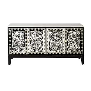 Bone Inlay Sideboard Black