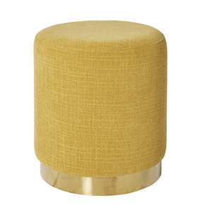 Edie Round Ottoman Solace Mustard