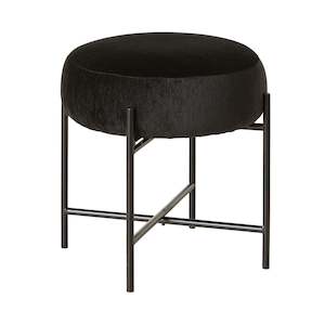 Mads Round Footstool Cascade Ebony