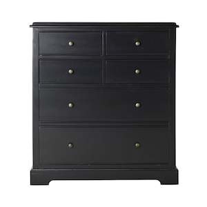 Clover 6 Drawer Chest Black