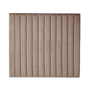 Bedside Tables: Channel Queen Bedhead Grey Velvet