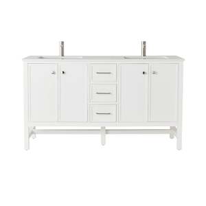 Bathroom Vanities: Liam Double Vanity White 1550mm