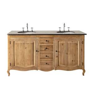 Bathroom Vanities: Nico Double Vanity With Blue Stone Top