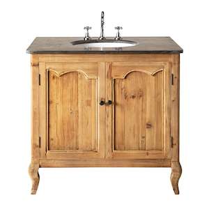 Bathroom Vanities: Nico 2 Door French Vanity With Bluestone Top 900mm