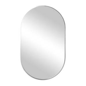 Bathroom Mirrors: Ovale Mirror 100x60cm Brushed Silver