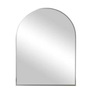 Bathroom Mirrors: Ovale Mirror 80x60cm Brushed Silver