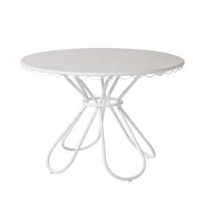 Bonnie Round Outdoor Dining Table 110cm White