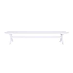 Blake Aluminium Dining Bench 240cm White