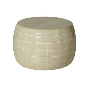 Kenzo Grid Coffee Table Taupe/White