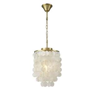 Pendants: Mirella 1 Light Capiz Pendant 30x54cm