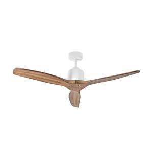 Ceiling Fans: Nadi Indoor DC Ceiling Fan with Remote - White & Ash Wood 122cm