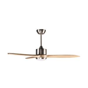 Ceiling Fans: Suva Indoor DC Ceiling Fan with LED Light & Remote - Natural Timber 122cm
