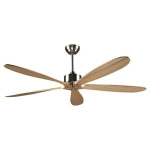Noumea Indoor DC Ceiling Fan with Remote - Natural Timber 152cm