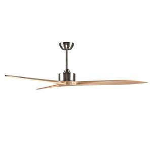 Ceiling Fans: Suva Indoor DC Ceiling Fan with Remote - Natural Timber 163cm
