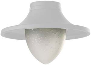 Ceiling Fans: Light Kit White with Warehouse Shade 30cm - suits Palm Cove & Byron Fans