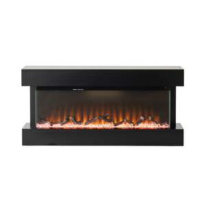 Kensington Fireplace Black 110x18x52cm