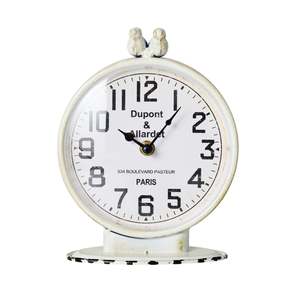 Clocks: Vintage Bluebirds Mantel Clock White 22x16.5cm